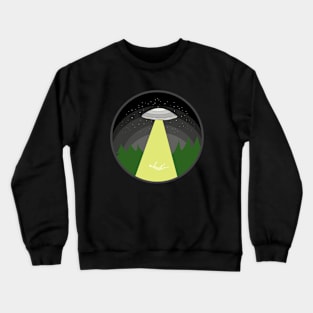 Human being abducted by a UFO Crewneck Sweatshirt